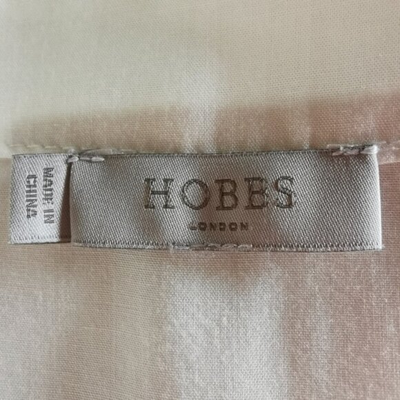 NWT Hobbs London Silk V-Neck Long Sleeve Ivory Button Blouse - Sz 6 - Picture 9 of 12